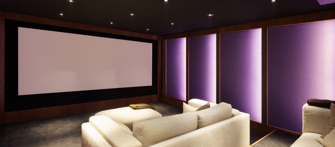 Home theater, luxury interior